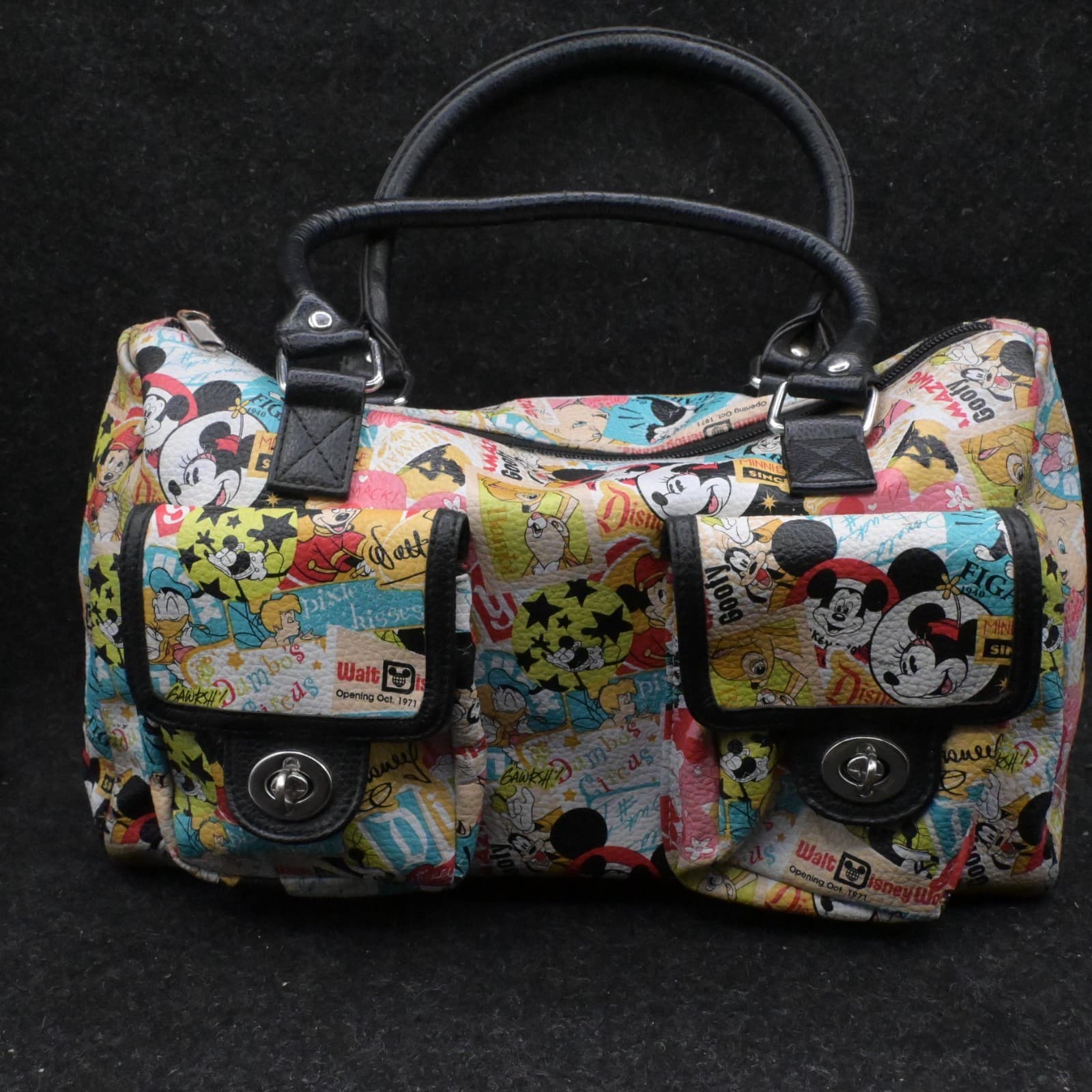 Disney Parks Mickey Mouse and Friends Minnie Collage Pattern Purse Bag & Wallet - Thumbnail 5