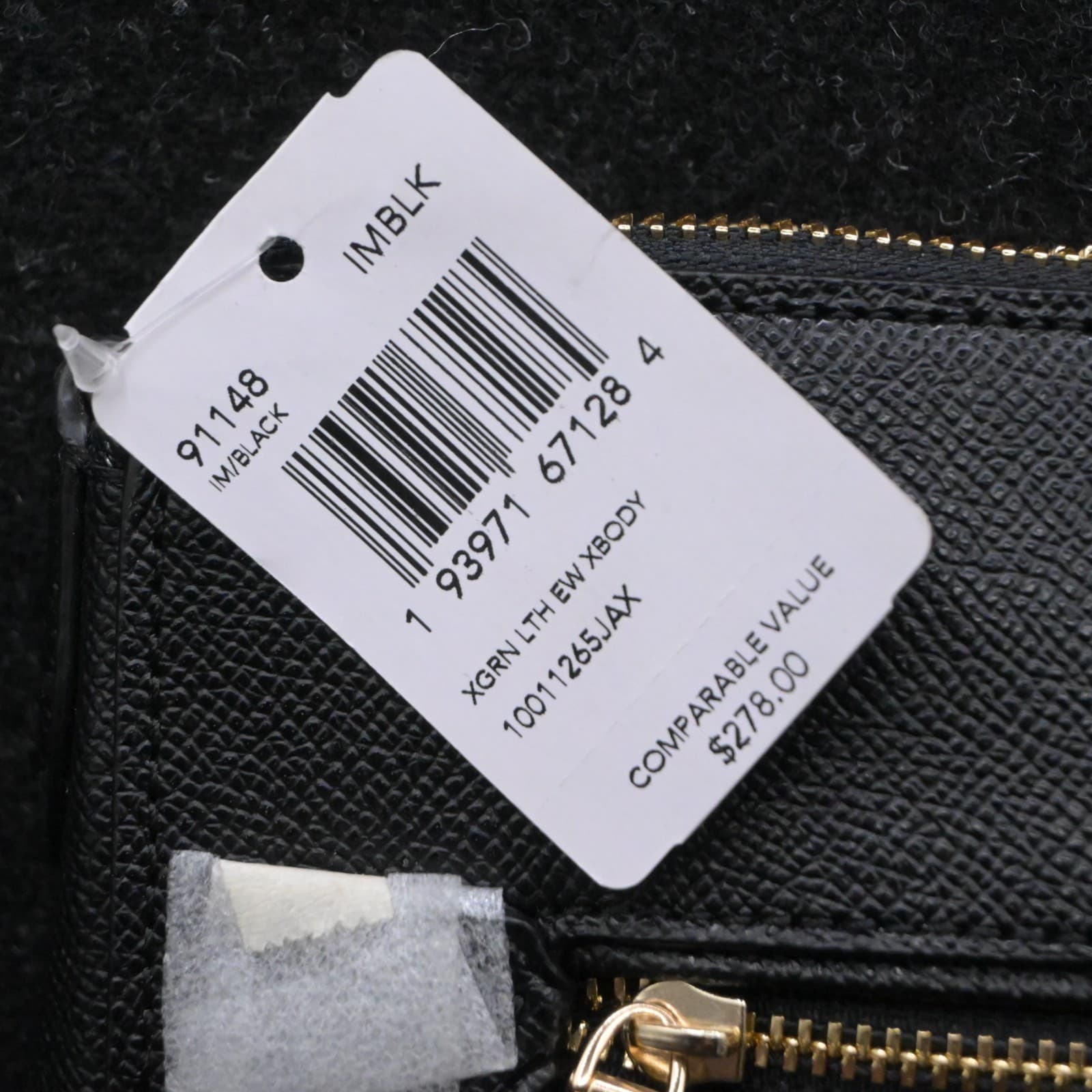 COACH 91148 Crossgrain Leather Gallery File Bag Crossbody Black - Thumbnail 3