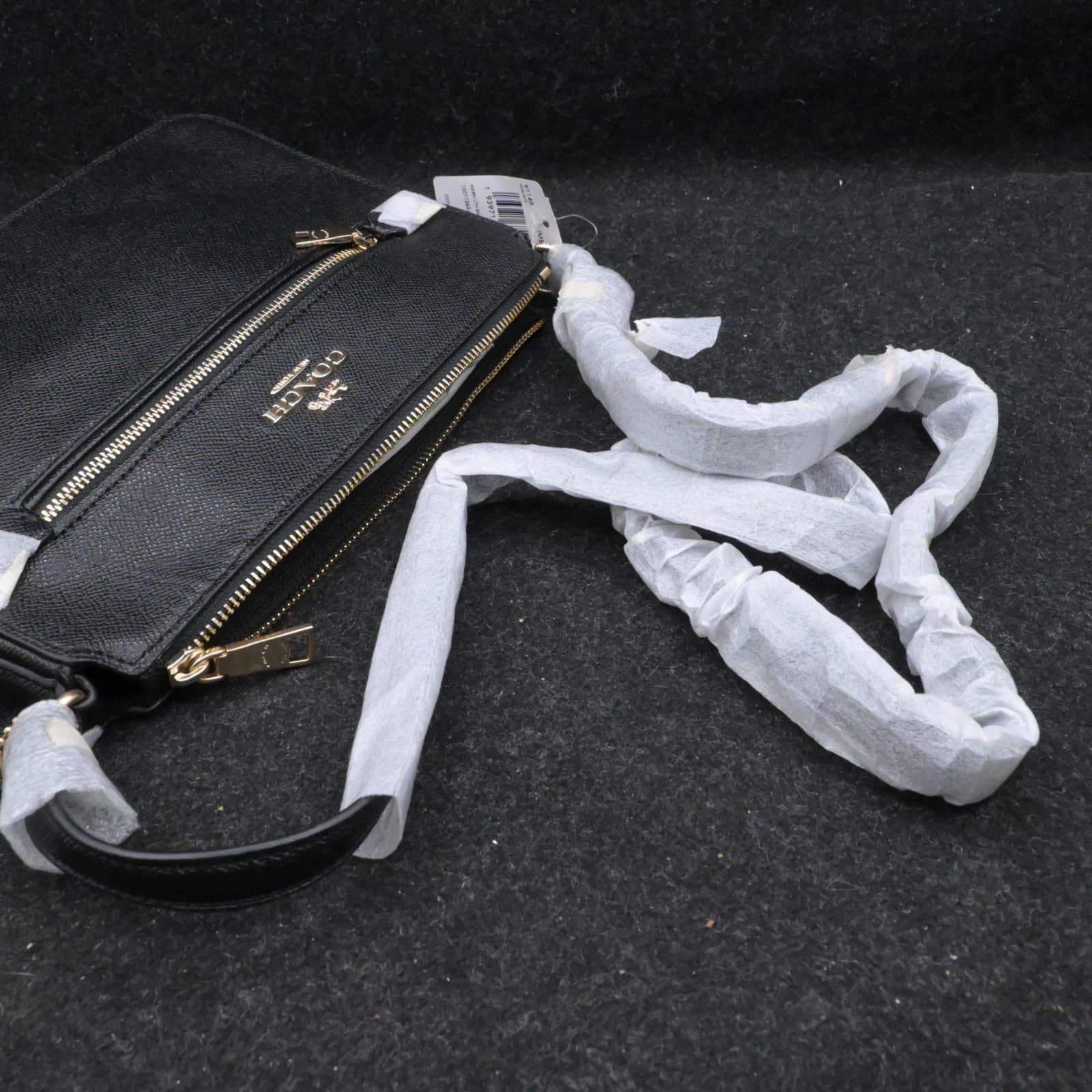 COACH 91148 Crossgrain Leather Gallery File Bag Crossbody Black - Thumbnail 9