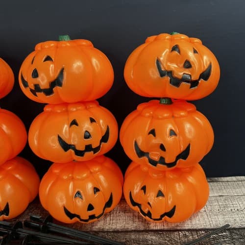 Vtg 90s OTC Jack-O-Lites Pumpkin Blow Mold Path Light Lamplight Farms Halloween - Thumbnail 3