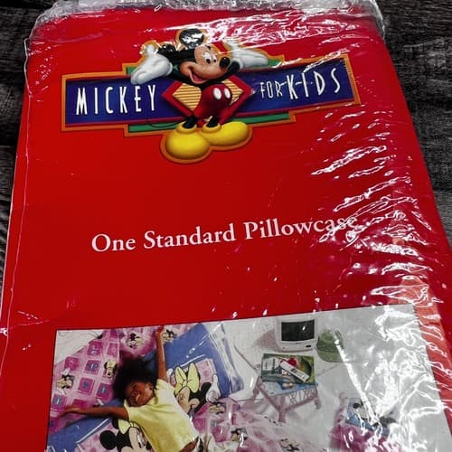 Vintage Disney Mickey for Kids Standard Pillowcase My Pal Minnie 20 x 26" NIP - Thumbnail 3