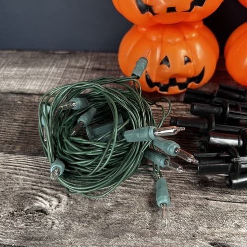 Vtg 90s OTC Jack-O-Lites Pumpkin Blow Mold Path Light Lamplight Farms Halloween - Thumbnail 5