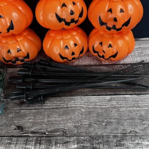 Vtg 90s OTC Jack-O-Lites Pumpkin Blow Mold Path Light Lamplight Farms Halloween - Thumbnail 2