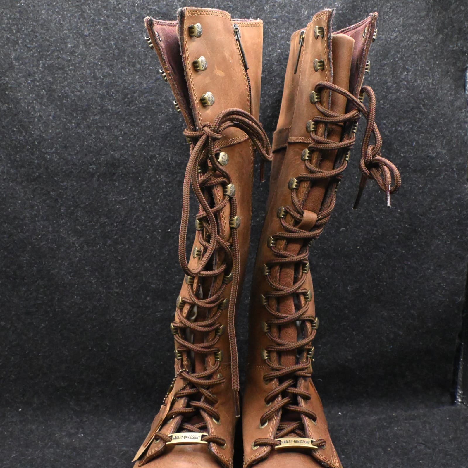 Harley-Davidson Women's Beechwood 15" Motorcycle Boots Brown D83857 Size 7M - Thumbnail 7