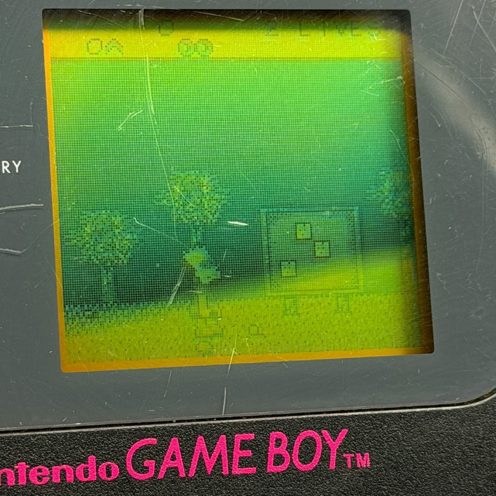 Nintendo GAME BOY Handheld Console DMG-01 Black No Battery Cover - Thumbnail 2