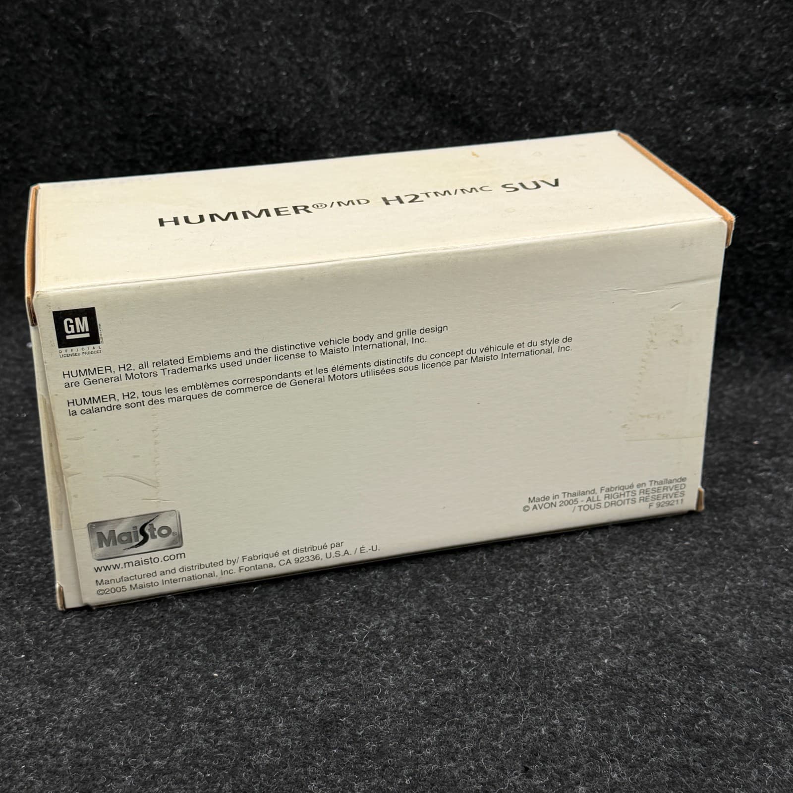 Maisto 2005 Hummer H2 SUV GM Diecast 1:27 Scale New With BOX - Thumbnail 6