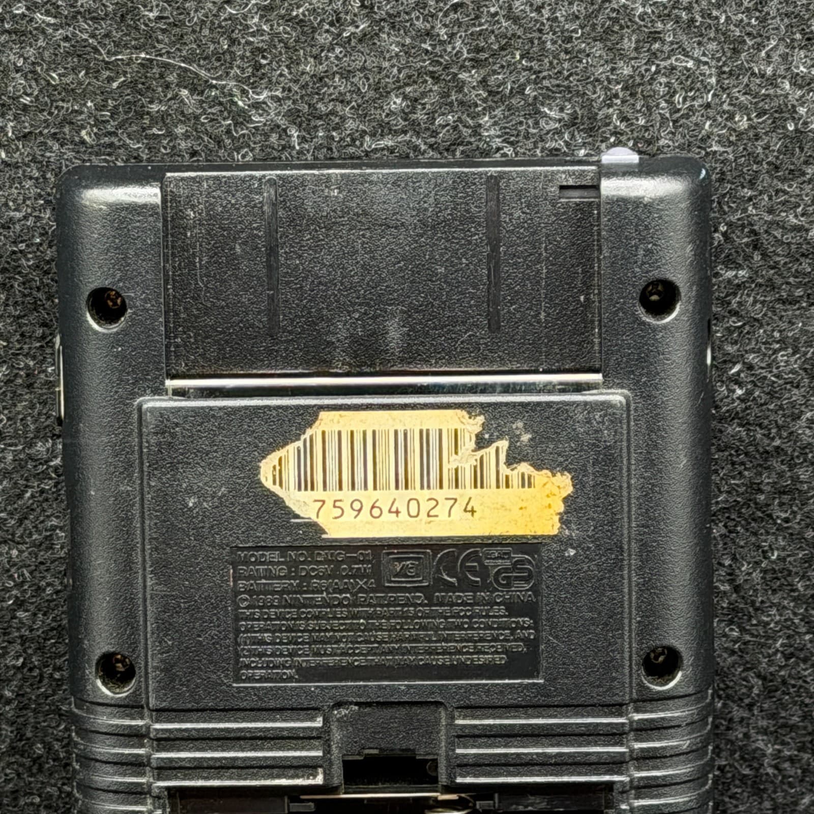 Nintendo GAME BOY Handheld Console DMG-01 Black No Battery Cover - Thumbnail 6