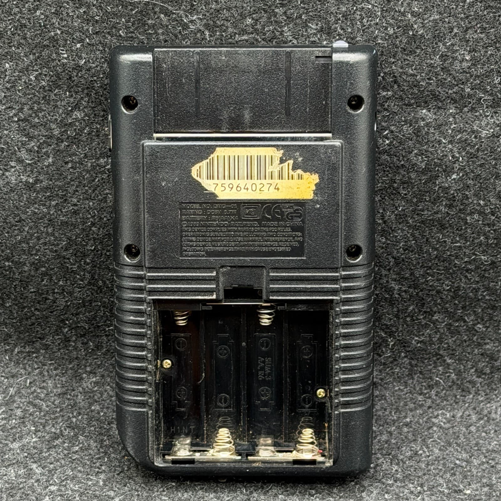 Nintendo GAME BOY Handheld Console DMG-01 Black No Battery Cover - Thumbnail 5