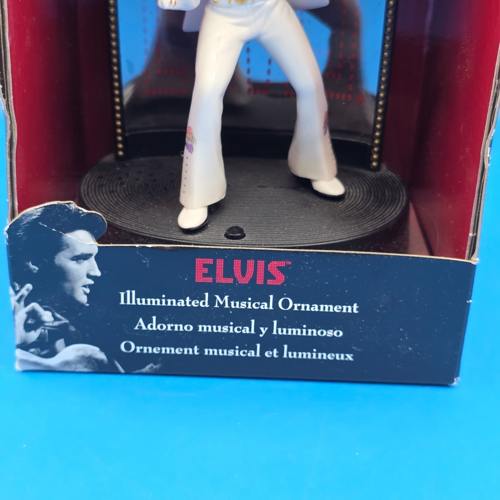 Elvis Presley Christmas Ornament Illuminated Musical Santa Claus Is Back In Town - Thumbnail 7