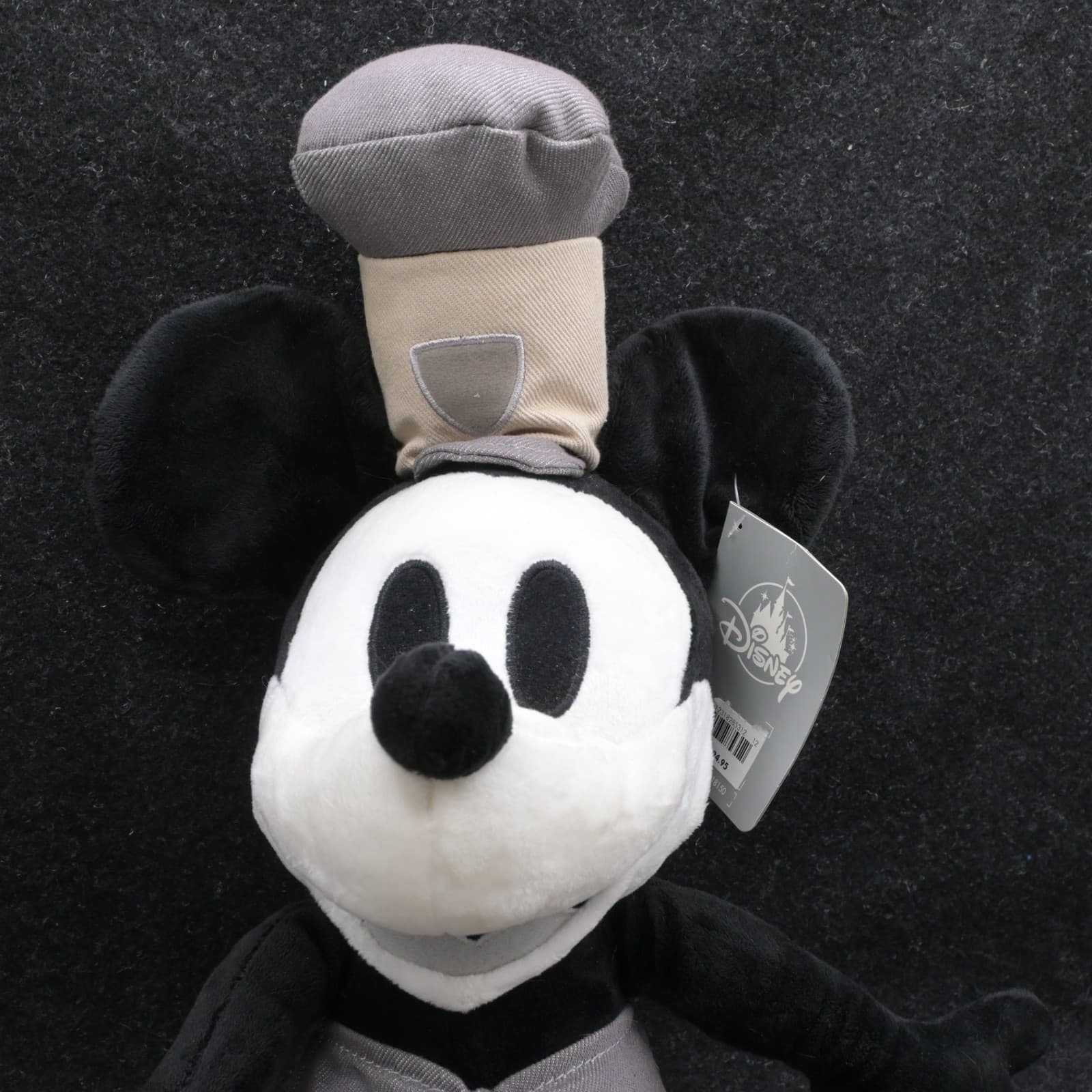 Disney Store Mickey Mouse Plush Steamboat Willie Black White Stuffed Animal Toy - Thumbnail 2