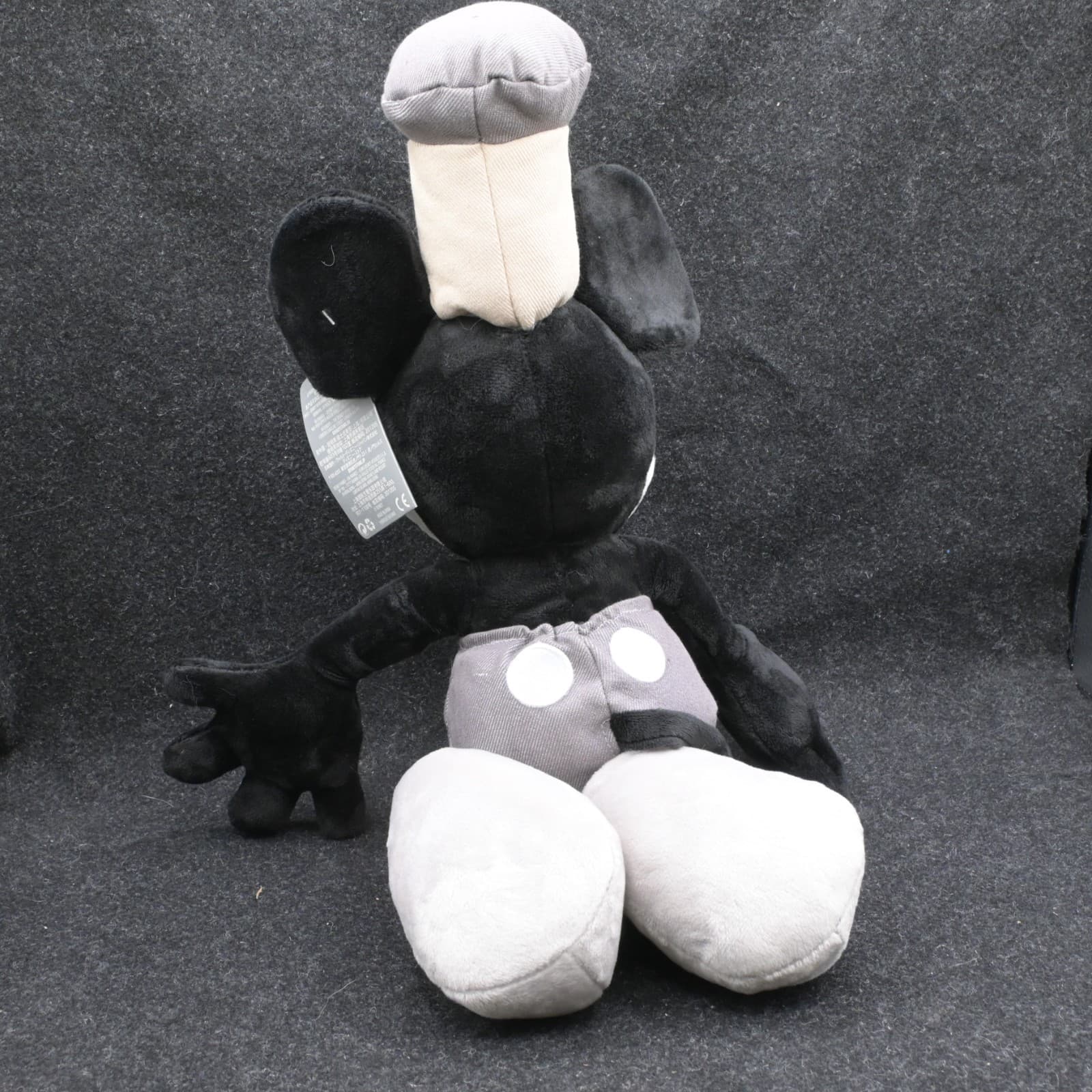 Disney Store Mickey Mouse Plush Steamboat Willie Black White Stuffed Animal Toy - Thumbnail 5