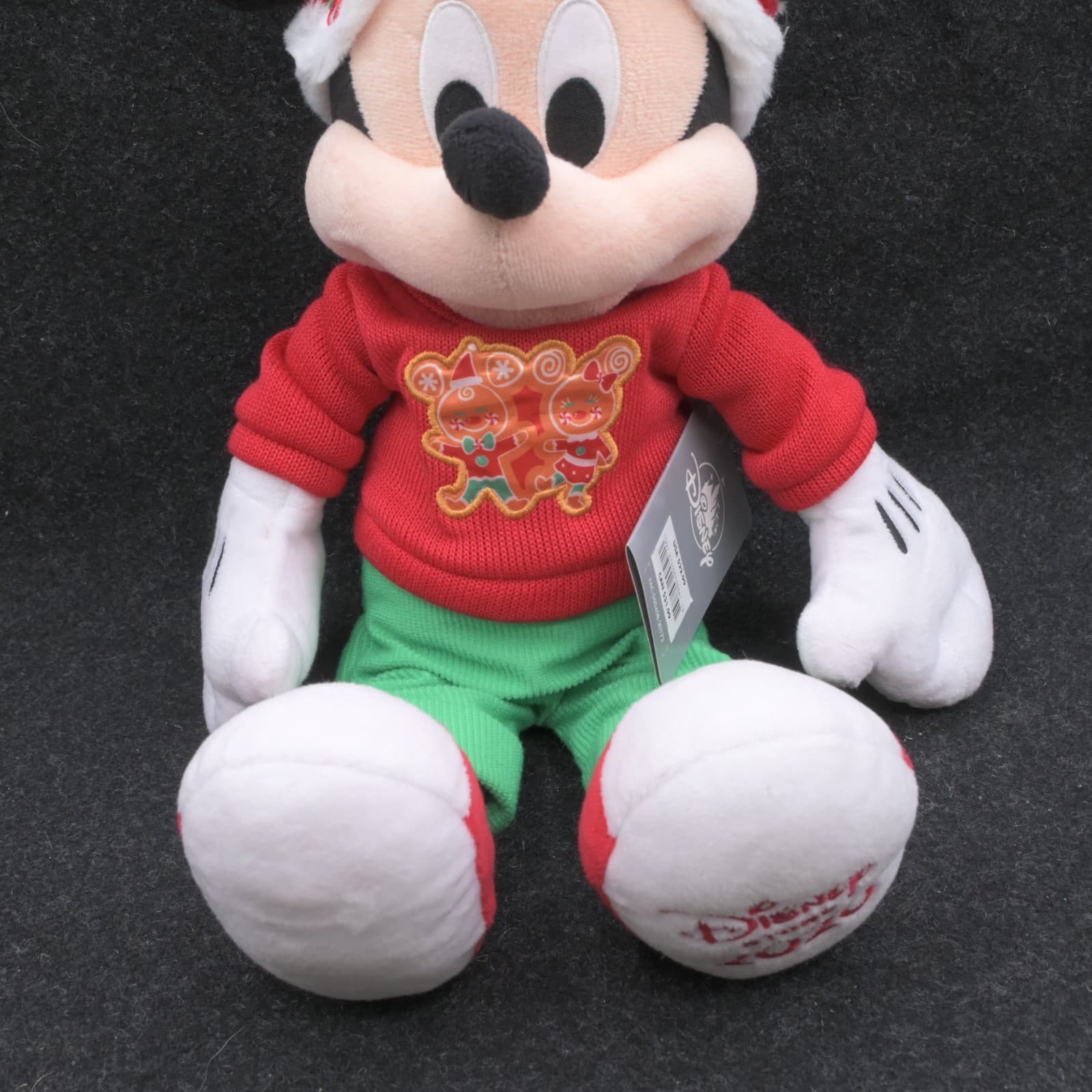 Disney Store NWT 17" Mickey Mouse Plush Christmas 2020 Gingerbread Sweater - Thumbnail 3