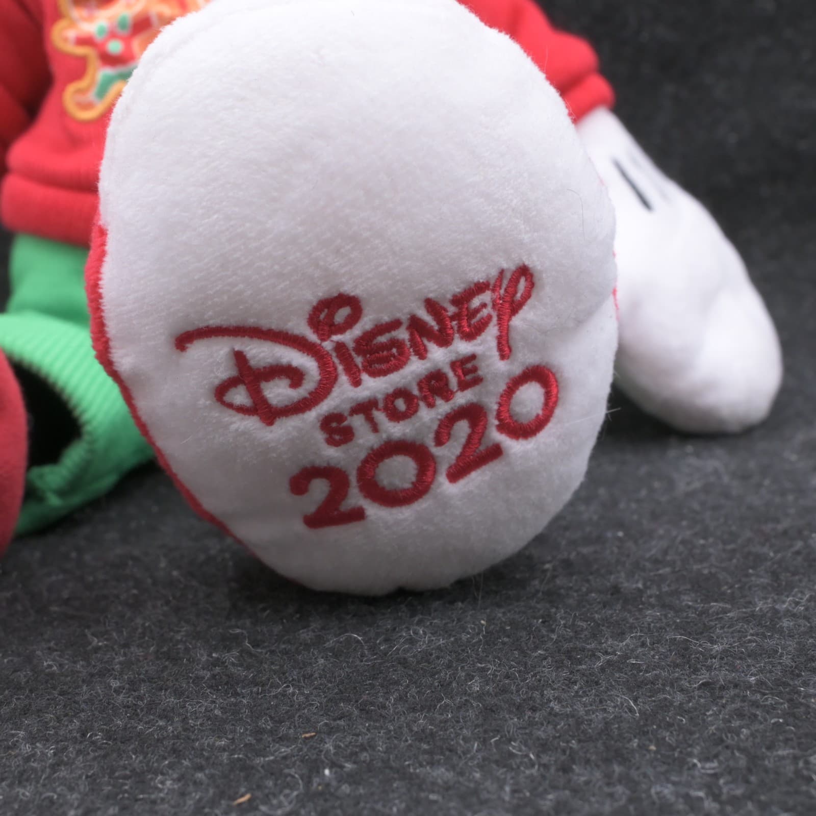 Disney Store NWT 17" Mickey Mouse Plush Christmas 2020 Gingerbread Sweater - Thumbnail 4