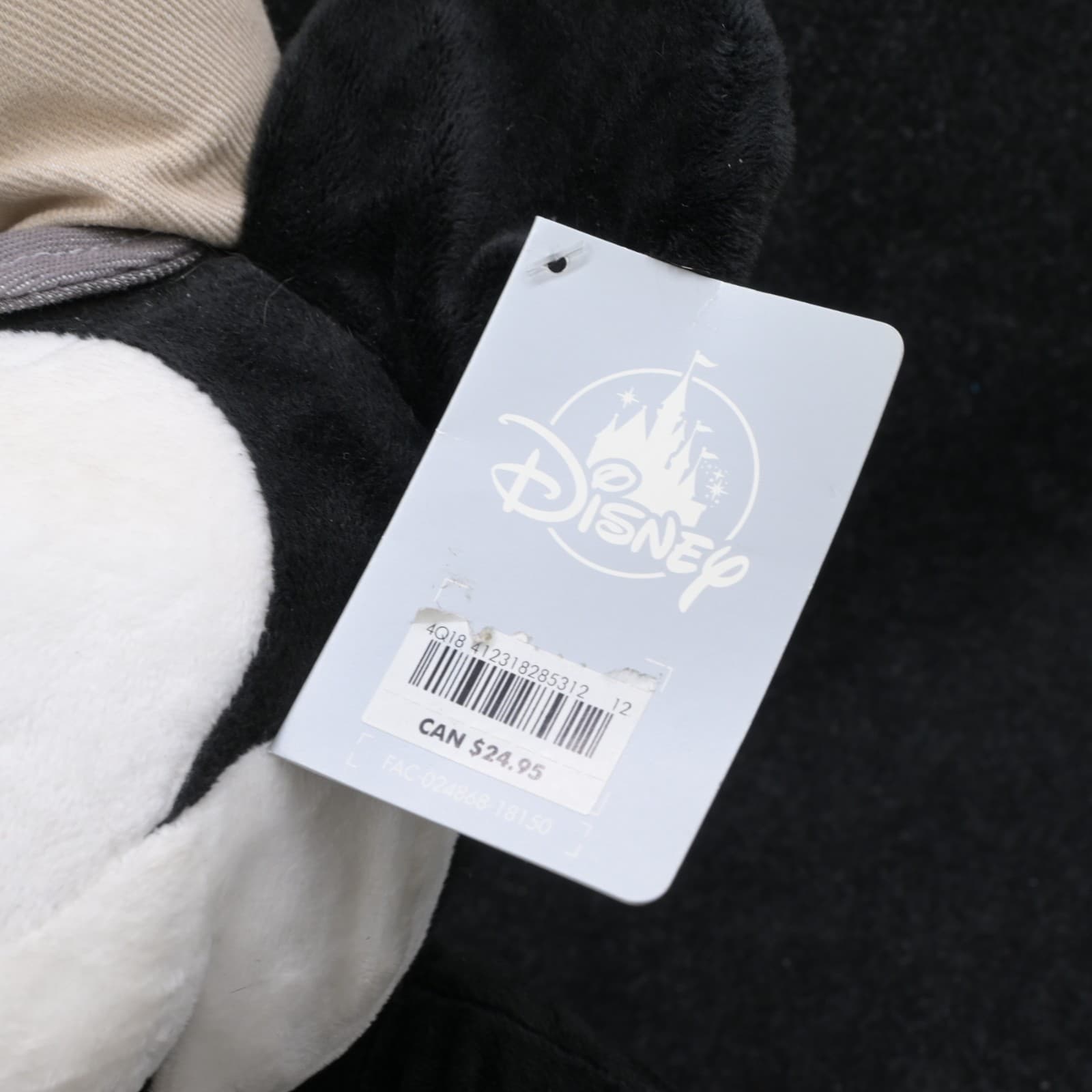Disney Store Mickey Mouse Plush Steamboat Willie Black White Stuffed Animal Toy - Thumbnail 4