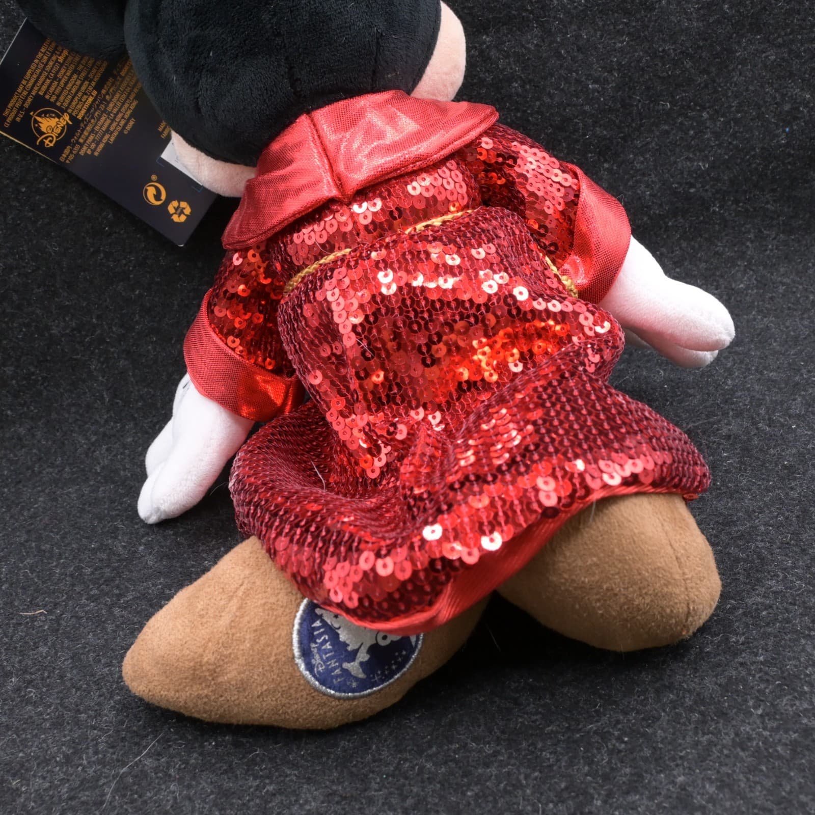 Disney Mickey Mouse Fantasia 80 Years Sorcerer Sequined Plush New 18” - Thumbnail 8