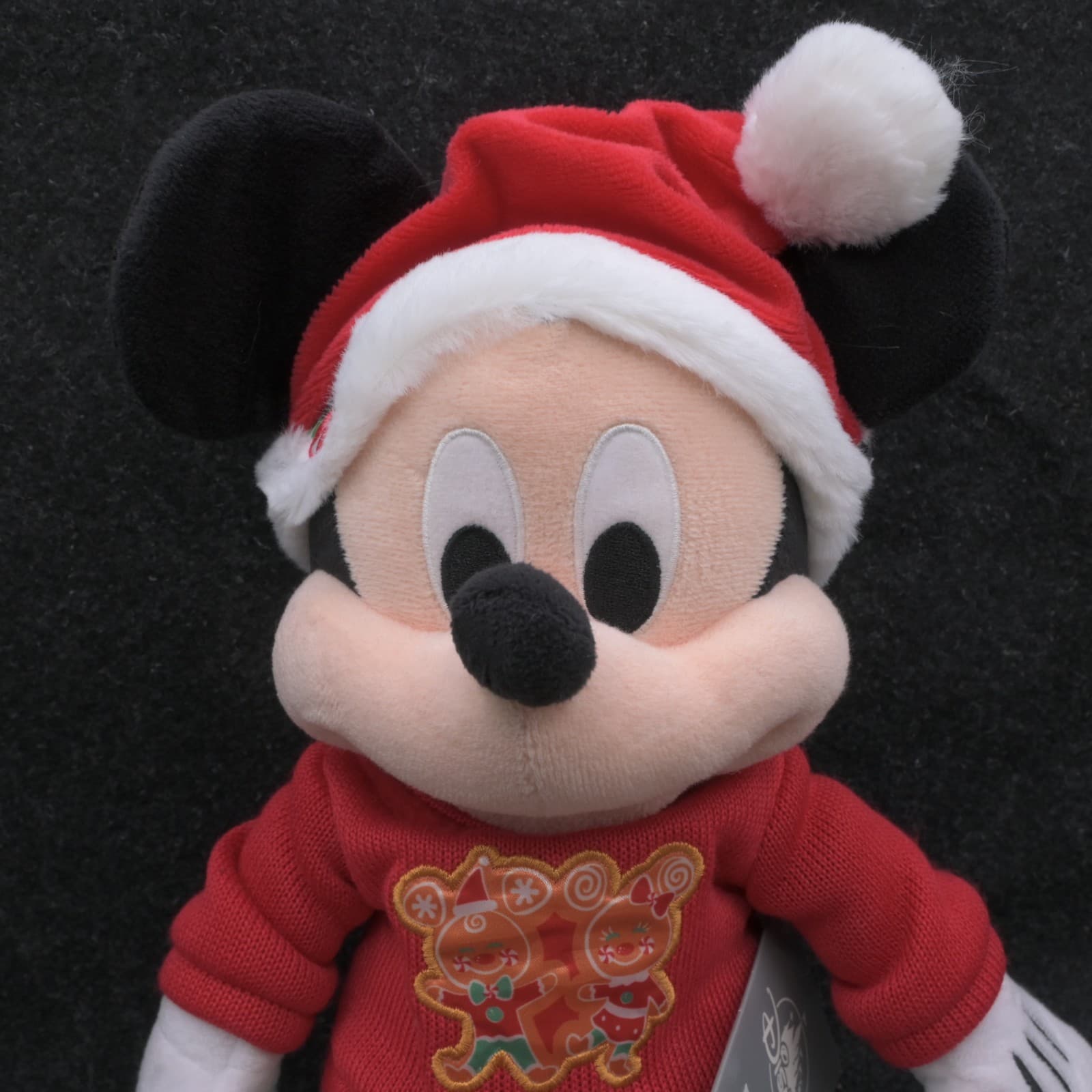 Disney Store NWT 17" Mickey Mouse Plush Christmas 2020 Gingerbread Sweater - Thumbnail 2
