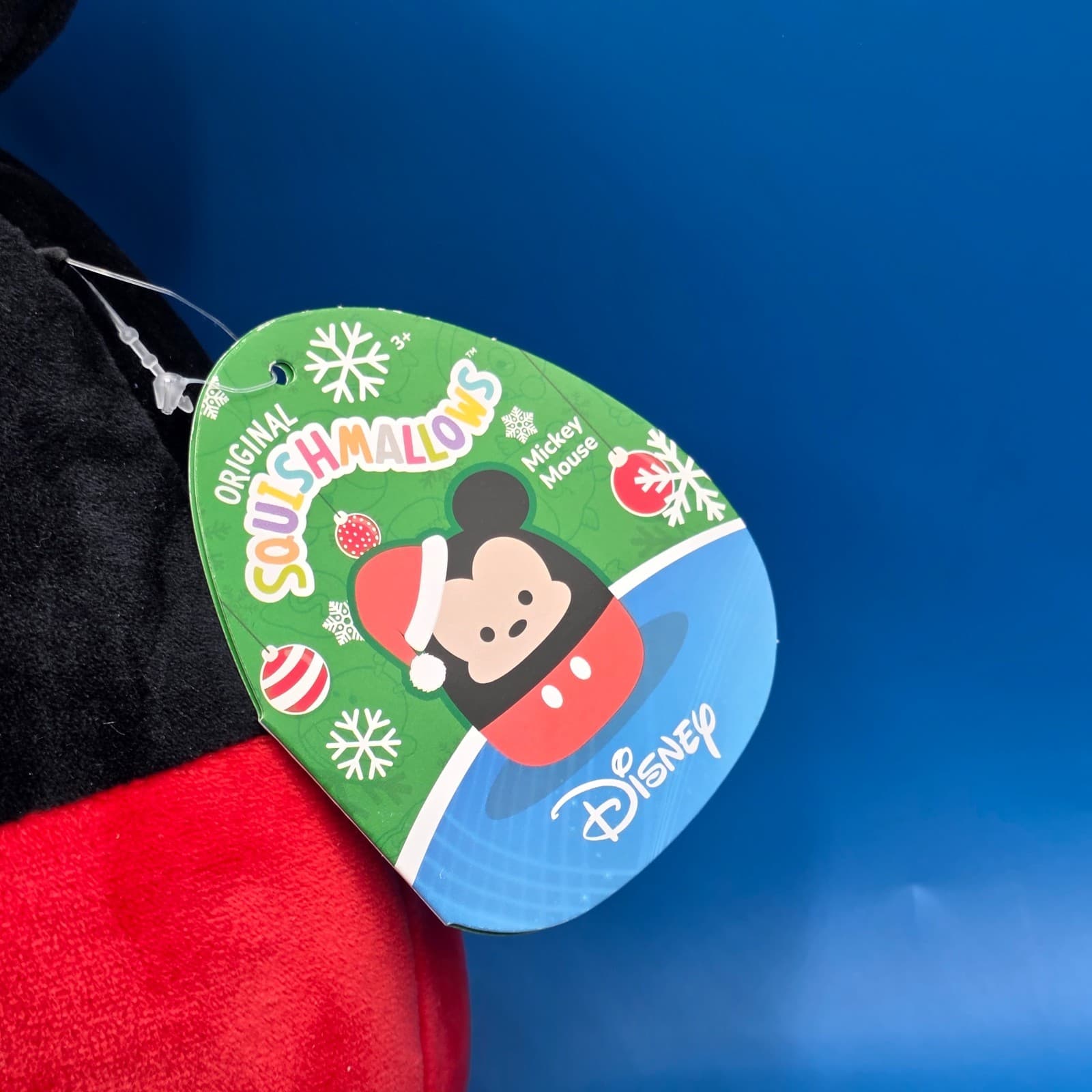 Mickey Mouse Squishmallows 8" Plush Stuffed Animal Santa Hat Christmas NEW - Thumbnail 4