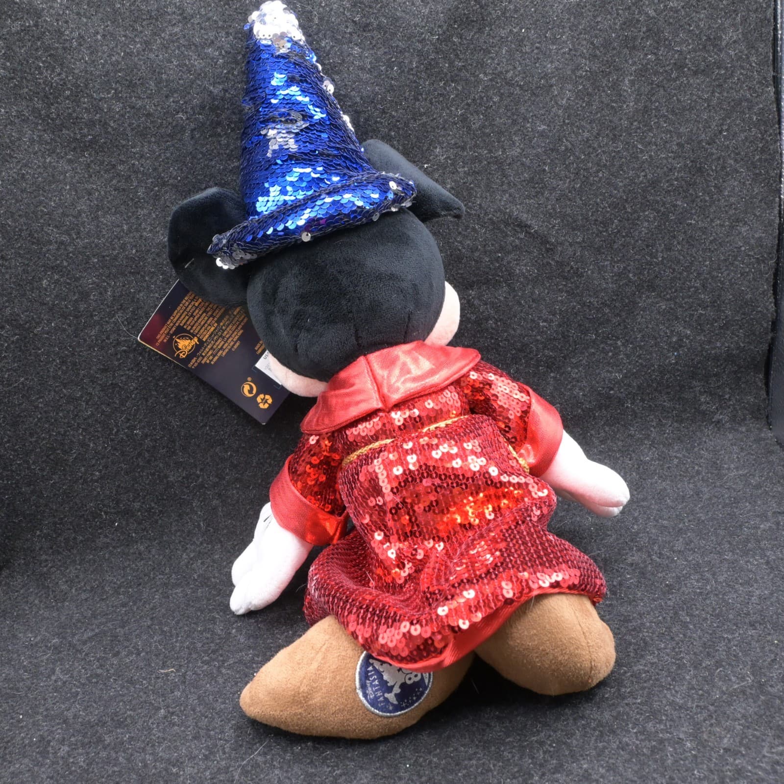 Disney Mickey Mouse Fantasia 80 Years Sorcerer Sequined Plush New 18” - Thumbnail 7