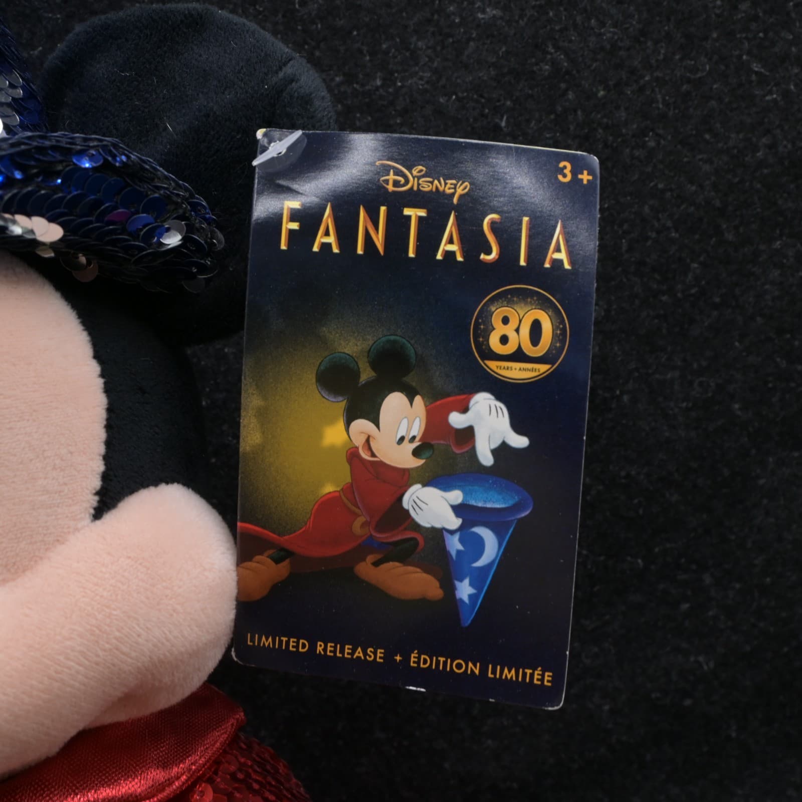 Disney Mickey Mouse Fantasia 80 Years Sorcerer Sequined Plush New 18” - Thumbnail 6