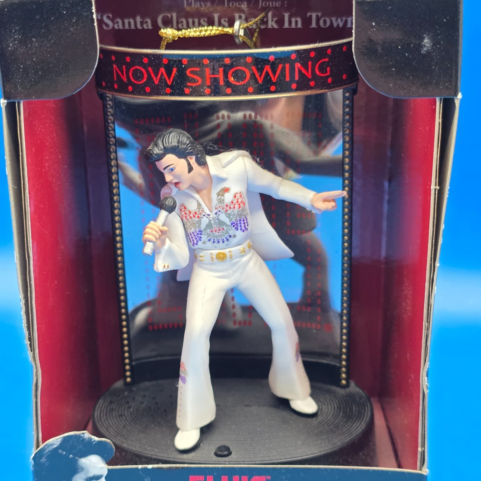 Elvis Presley Christmas Ornament Illuminated Musical Santa Claus Is Back In Town - Thumbnail 6