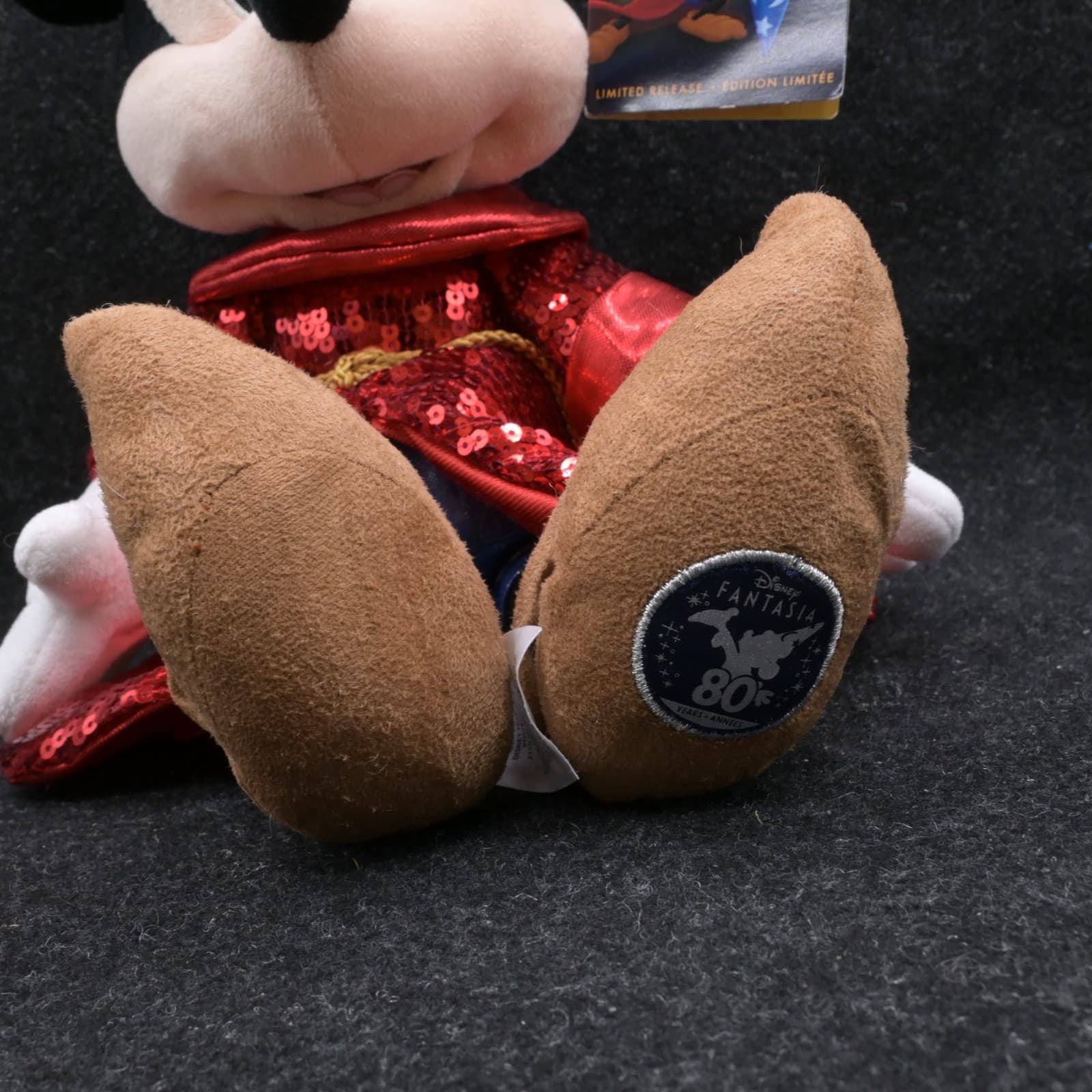 Disney Mickey Mouse Fantasia 80 Years Sorcerer Sequined Plush New 18” - Thumbnail 2