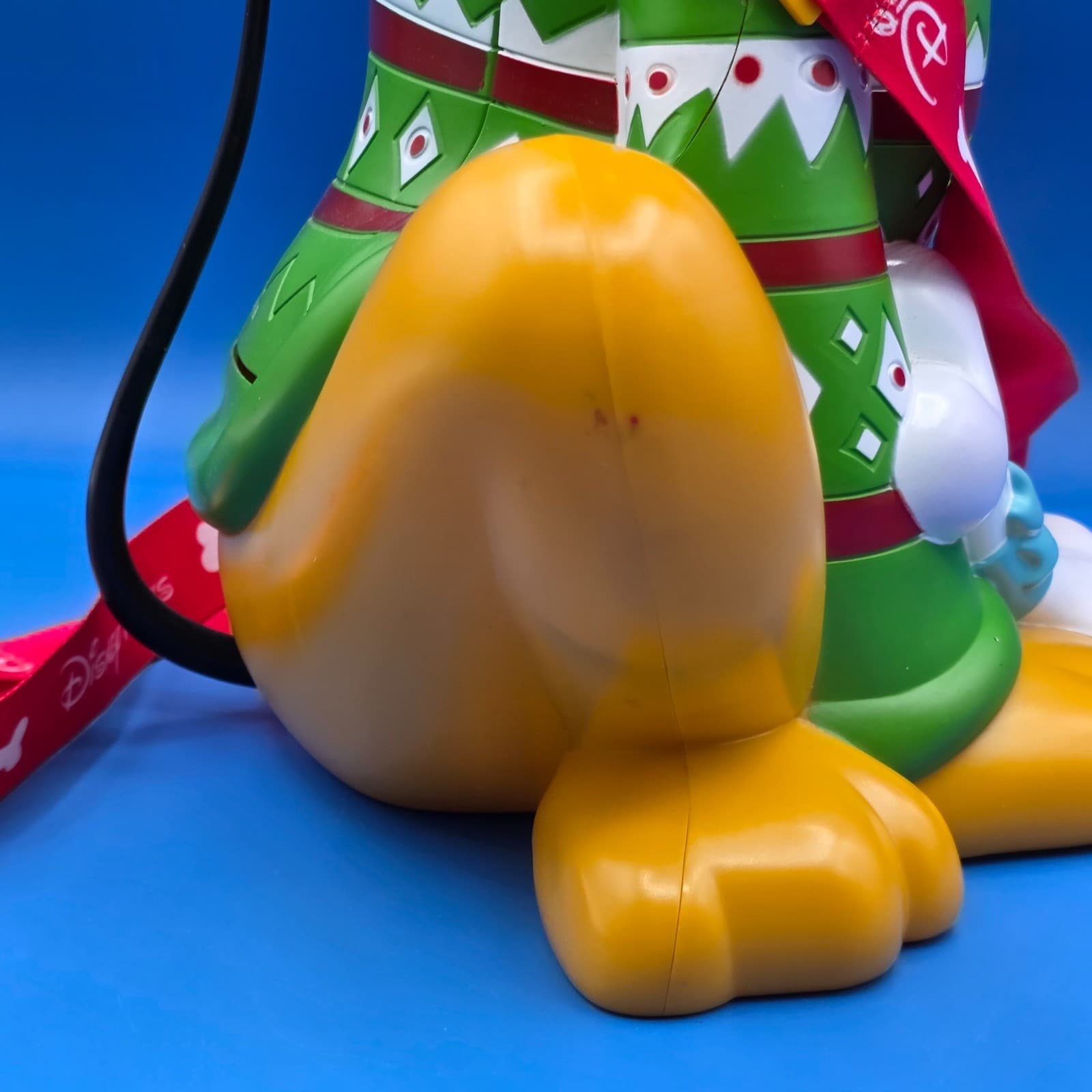 Disneyland Disney Pluto Christmas Popcorn Holder Bucket Park Exclusive W/Lanyard - Thumbnail 5