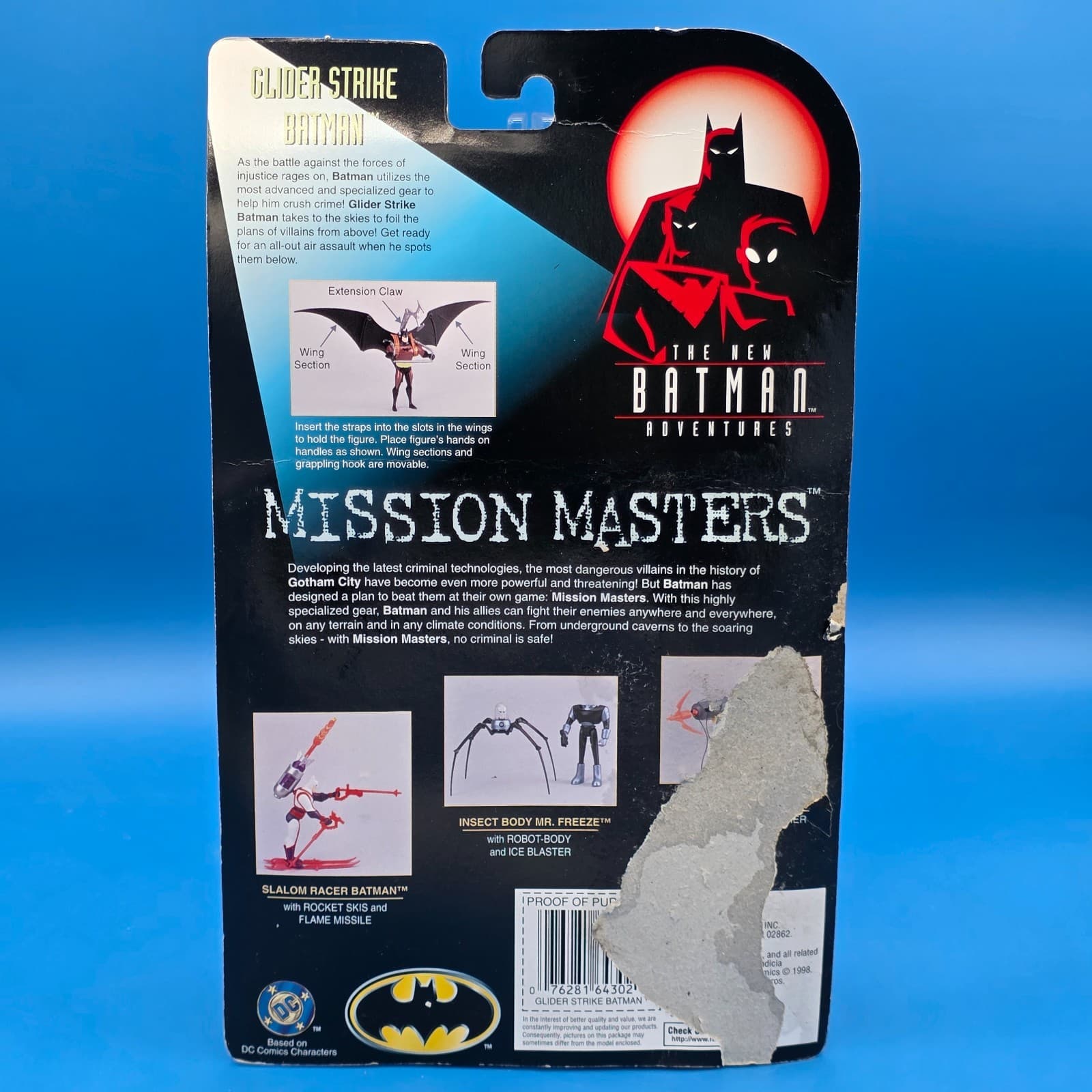 Batman The Animated Series Mission Masters Glider Strike Batman With Claw Kenner - Thumbnail 4