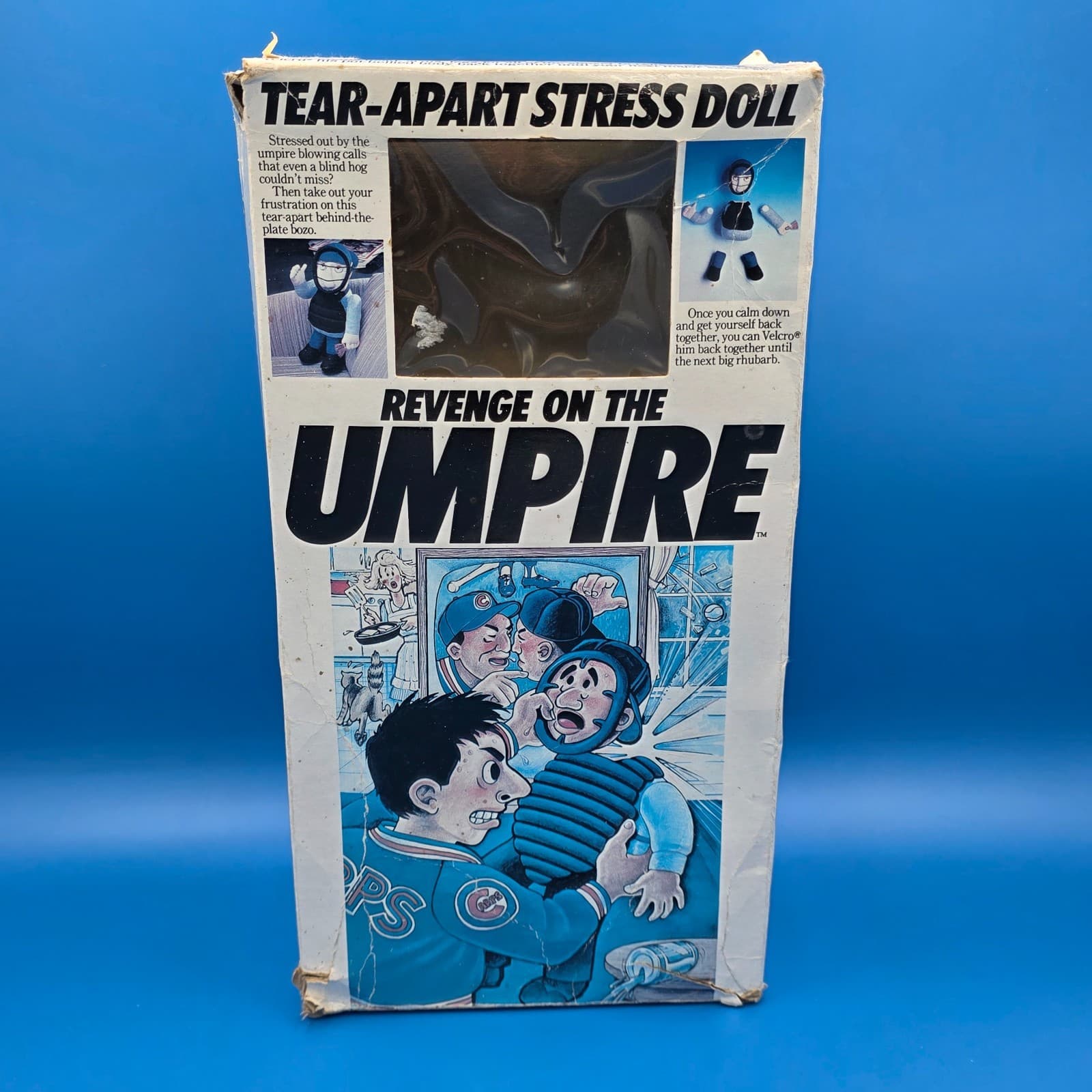 Vintage 1989 Revenge on the Umpire Tear-Apart Baseball Ump Stress Doll in Box - Thumbnail 5