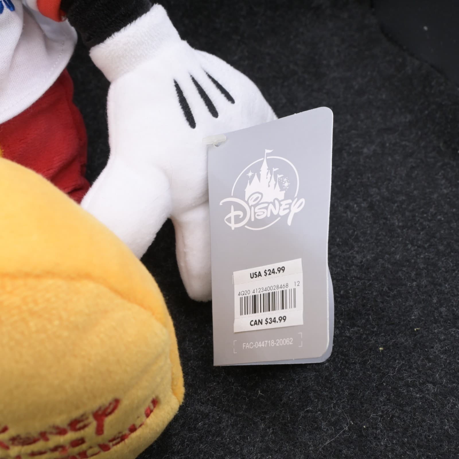 Disney Store Mickey Mouse Wearing San Francisco Tee Shirt Stuffed Plush 17" NEW - Thumbnail 3