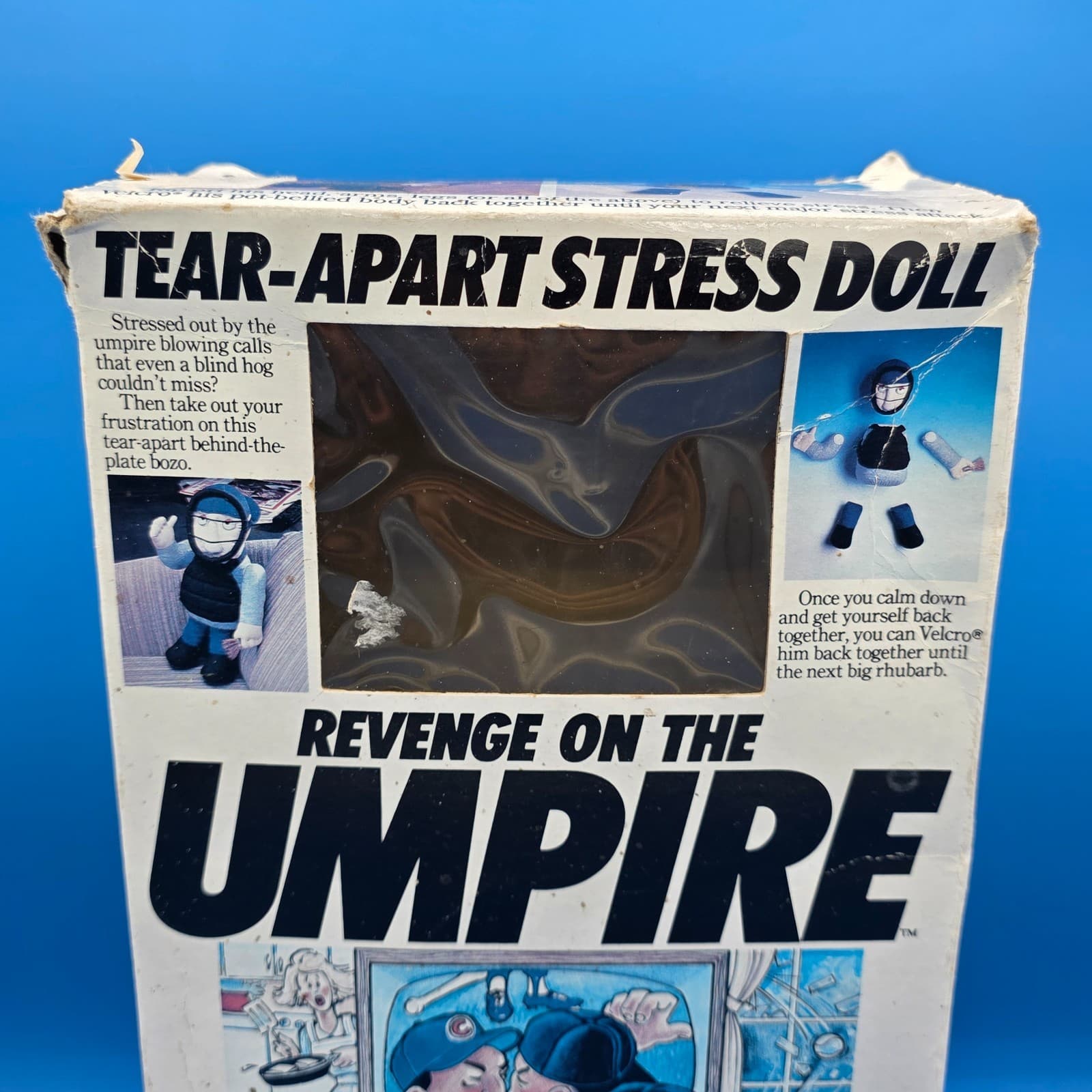 Vintage 1989 Revenge on the Umpire Tear-Apart Baseball Ump Stress Doll in Box - Thumbnail 6