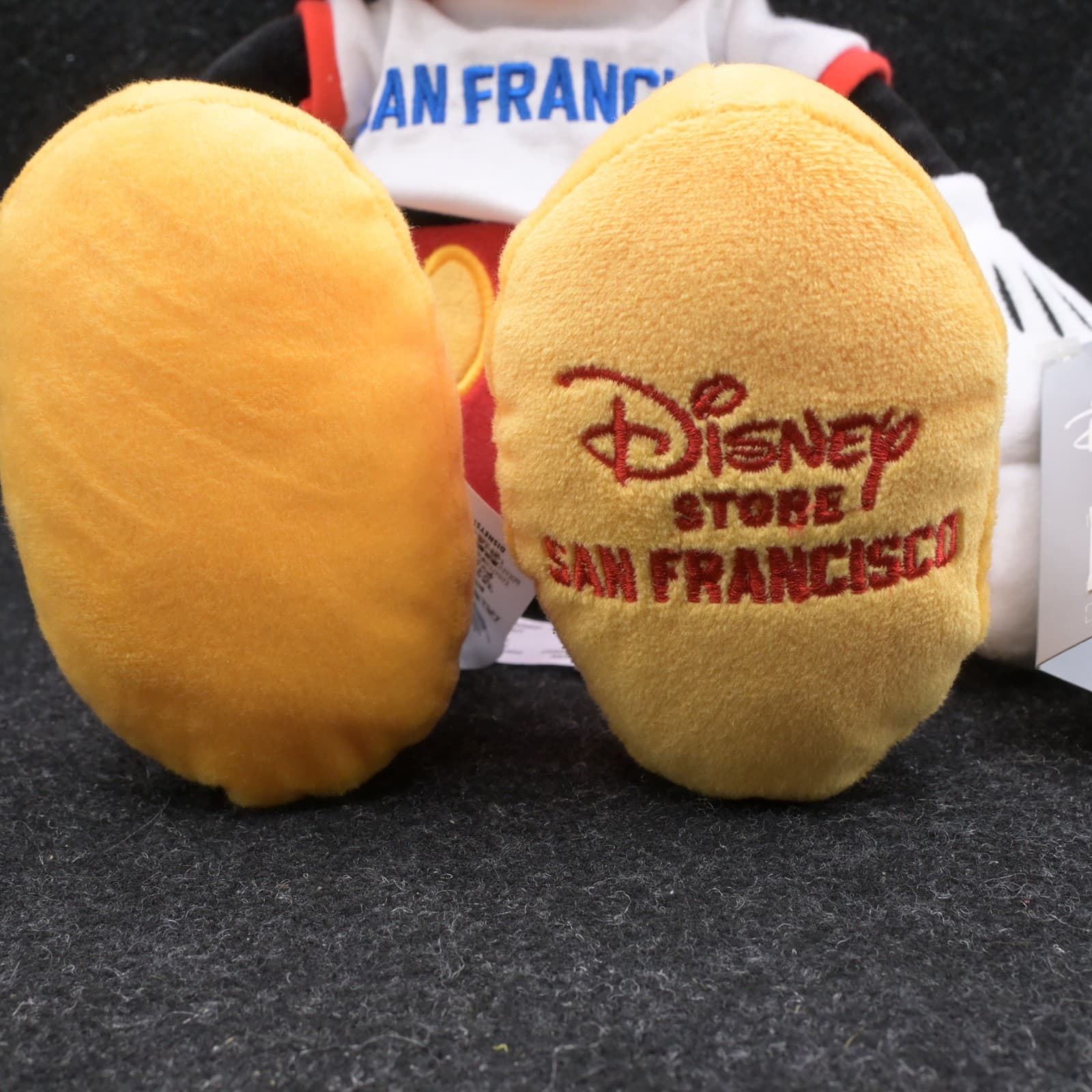 Disney Store Mickey Mouse Wearing San Francisco Tee Shirt Stuffed Plush 17" NEW - Thumbnail 2