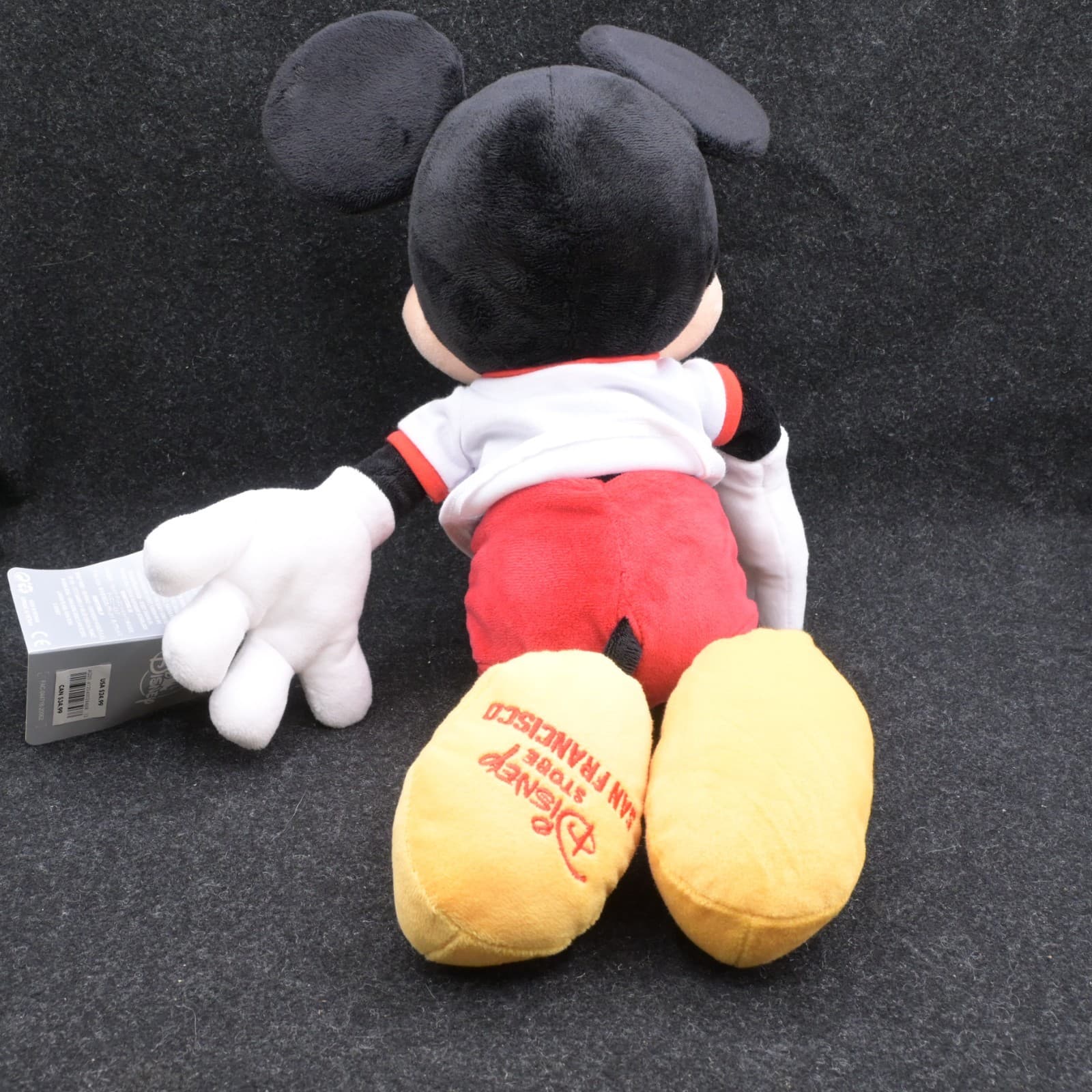 Disney Store Mickey Mouse Wearing San Francisco Tee Shirt Stuffed Plush 17" NEW - Thumbnail 6