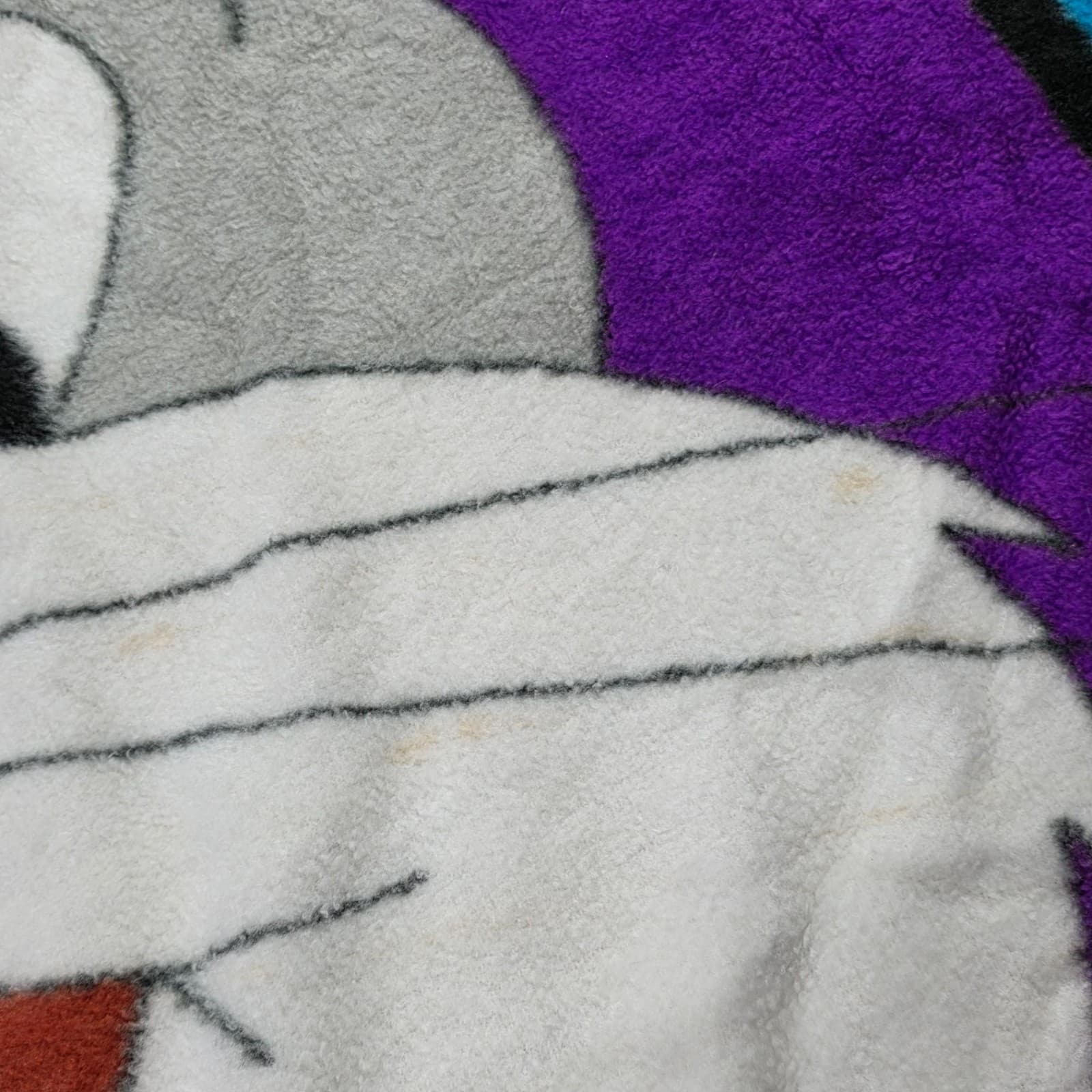 Vintage Bugs Bunny Biederlack Owen Looney Tunes Blanket Throw USA Reversible - Thumbnail 3