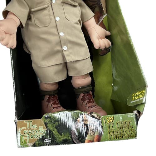 DAMAGED BOX VTG 2000 The Crocodile Hunter Steve Irwin 16" Talking Doll - Thumbnail 5
