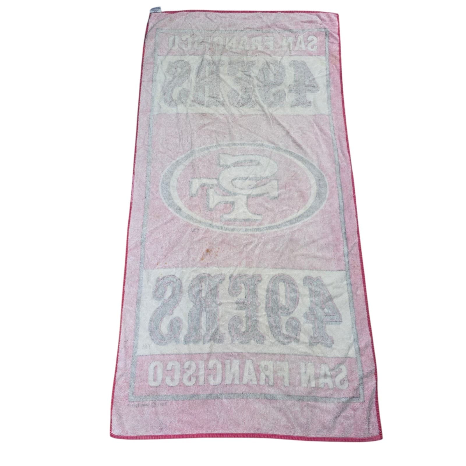 Vintage 1996 NFL Football SF San Francisco 49ers Beach Towel 55 in x 27 in - Thumbnail 9