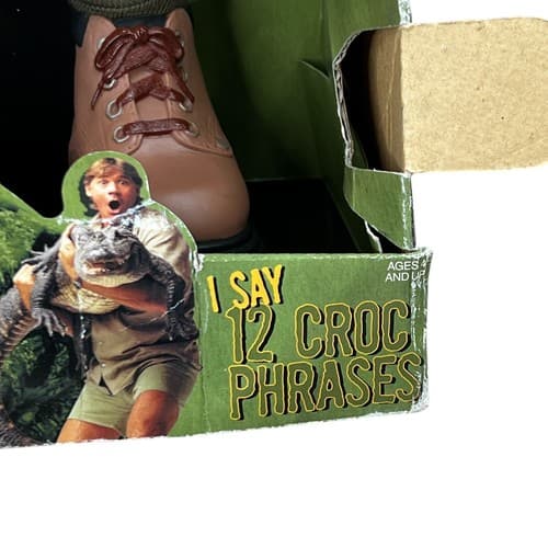 DAMAGED BOX VTG 2000 The Crocodile Hunter Steve Irwin 16" Talking Doll - Thumbnail 4
