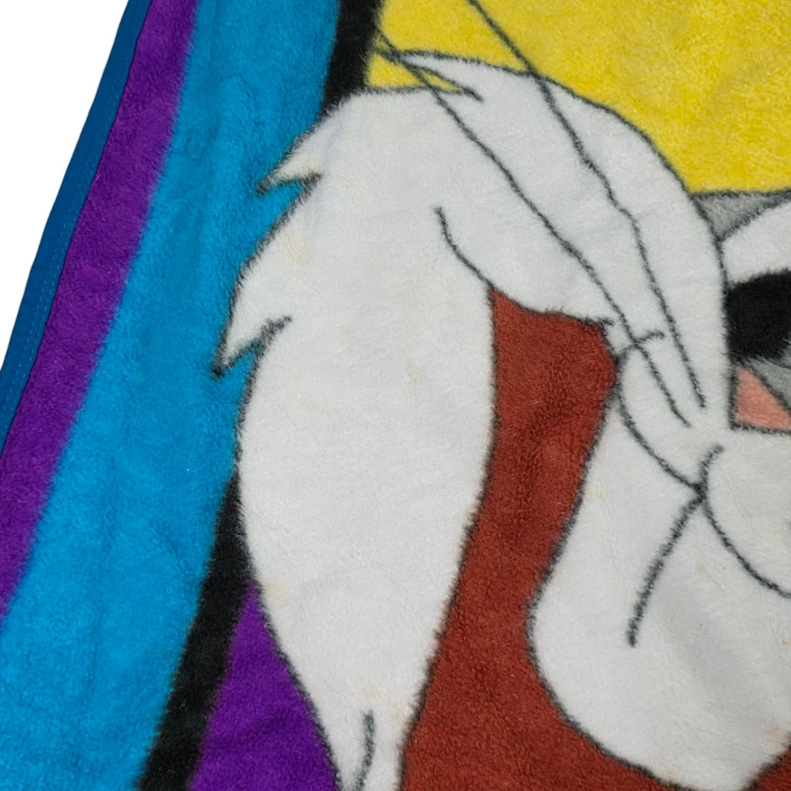 Vintage Bugs Bunny Biederlack Owen Looney Tunes Blanket Throw USA Reversible - Thumbnail 4