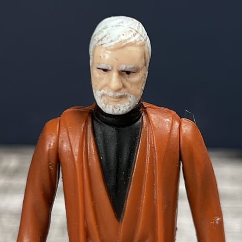 Vintage 1977 Kenner Star Wars Obi Wan Ben Kenobi Figure w/Cape, Damaged Saber - Thumbnail 5