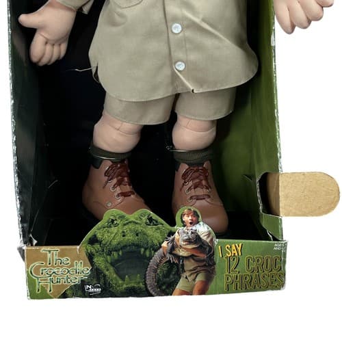 DAMAGED BOX VTG 2000 The Crocodile Hunter Steve Irwin 16" Talking Doll - Thumbnail 3
