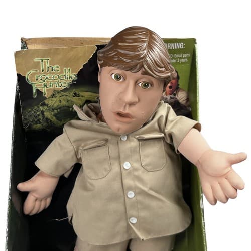 DAMAGED BOX VTG 2000 The Crocodile Hunter Steve Irwin 16" Talking Doll - Thumbnail 2