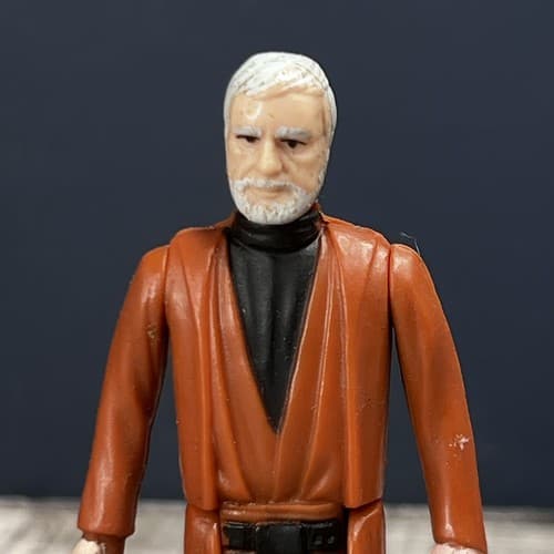 Vintage 1977 Kenner Star Wars Obi Wan Ben Kenobi Figure w/Cape, Damaged Saber - Thumbnail 3