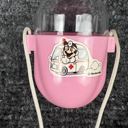 Vintage Nintendo Dr Mario Pink 3” Capsule Necklace Super Rare - Thumbnail 5