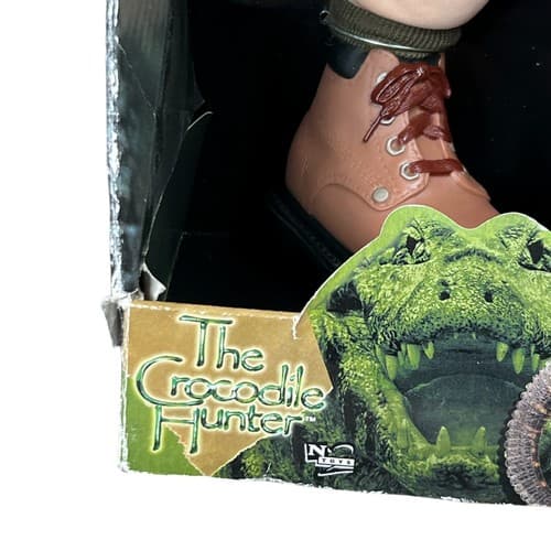 DAMAGED BOX VTG 2000 The Crocodile Hunter Steve Irwin 16" Talking Doll - Thumbnail 5