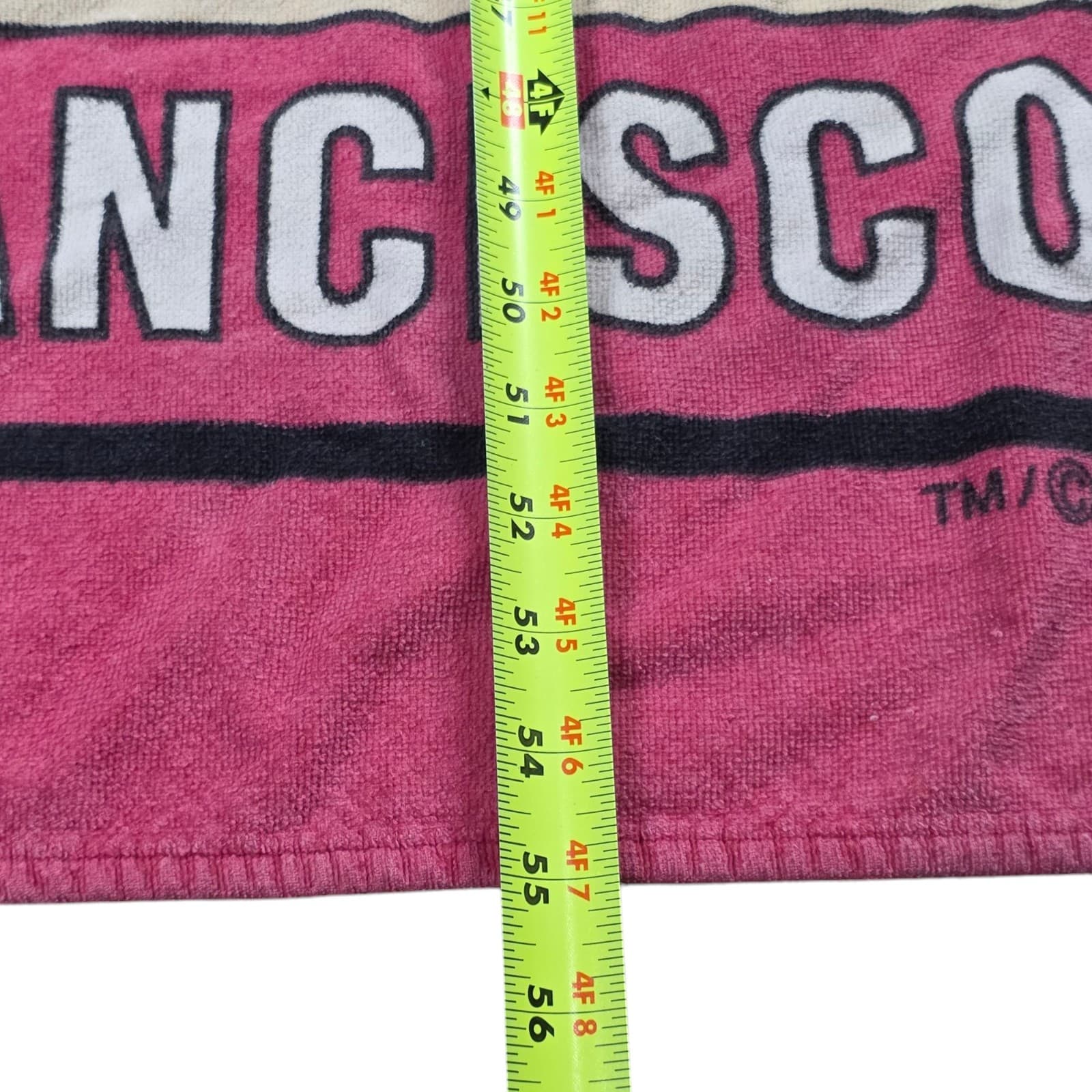 Vintage 1996 NFL Football SF San Francisco 49ers Beach Towel 55 in x 27 in - Thumbnail 6