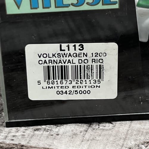 VITESSE Volkswagen 1200 CARNAVAL DO RIO - Brazil L113 Die Cast 1:43 - Thumbnail 7