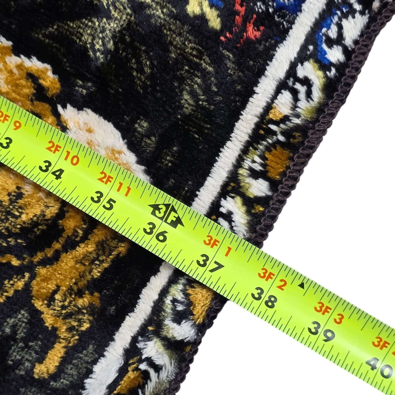 Vintage Textile "Jesus & His Flock" Cotton/Rayon Blend 37.5" x 19" Italy - Thumbnail 6