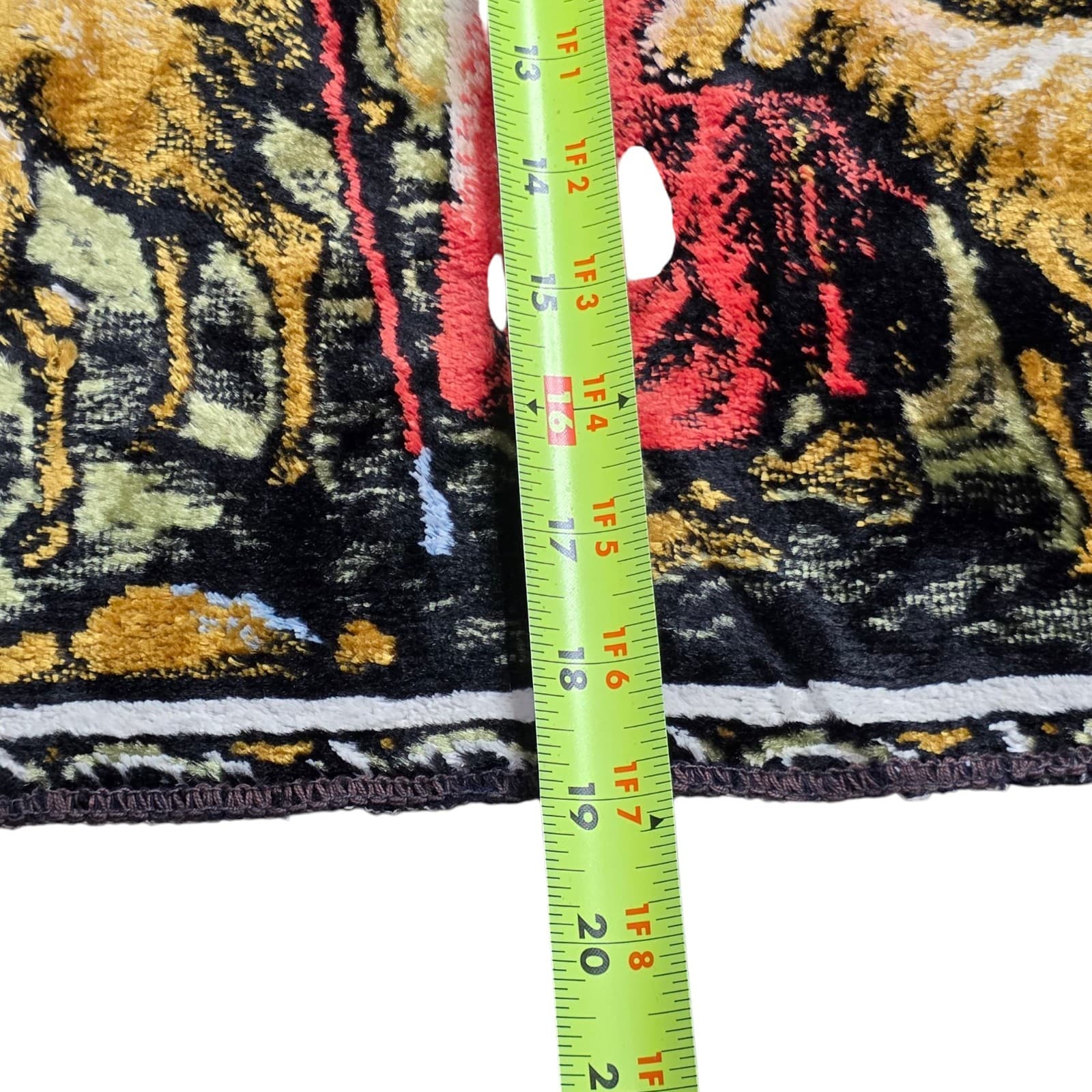 Vintage Textile "Jesus & His Flock" Cotton/Rayon Blend 37.5" x 19" Italy - Thumbnail 7