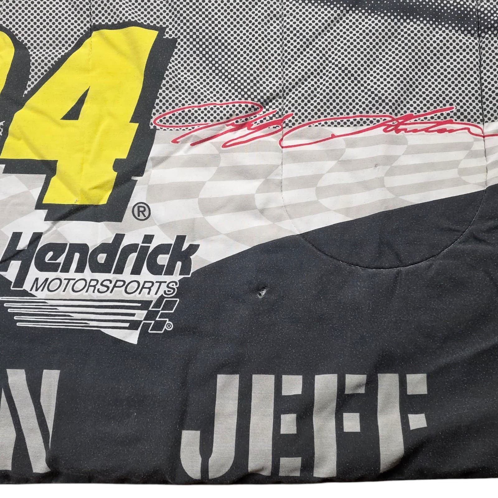 Vintage USA Race Car NASCAR Twin Size Reversible Comforter Blanket Jeff Gordon - Thumbnail 3
