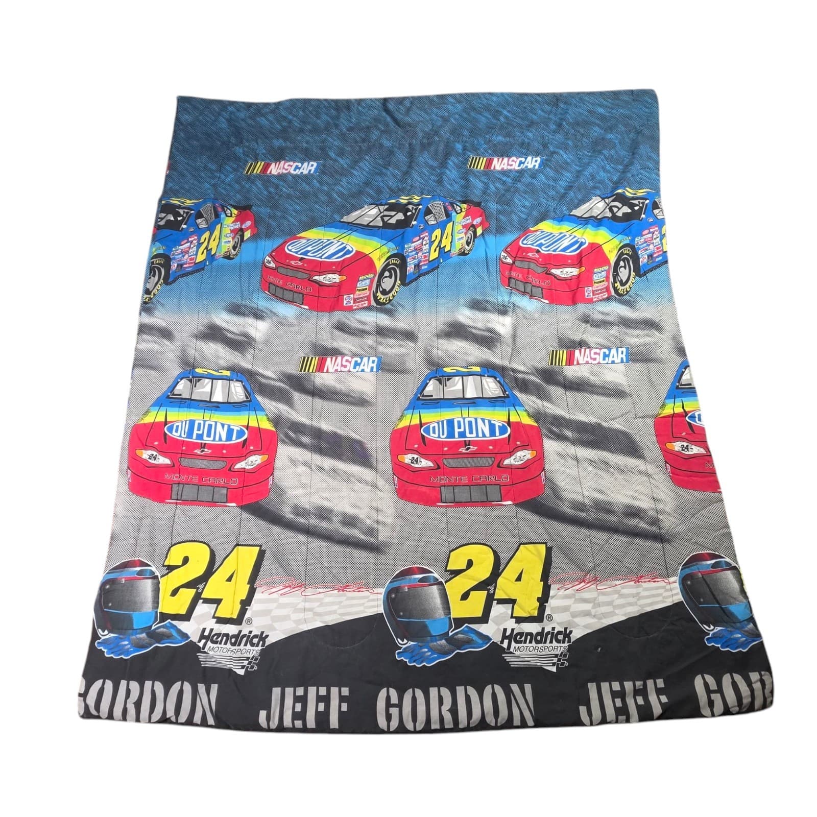 Vintage USA Race Car NASCAR Twin Size Reversible Comforter Blanket Jeff Gordon - Thumbnail 4