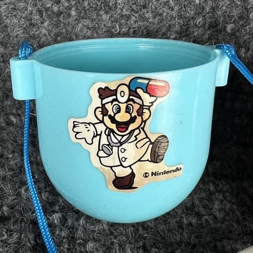 Vintage Nintendo Dr Mario Blue & Pink BOTTOMS ONLY 3” Capsule Necklace Rare - Thumbnail 6